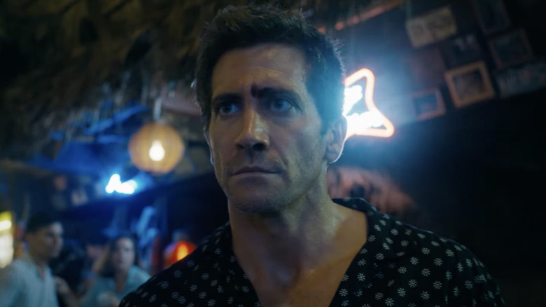 Dalton grimaces in the bar in "Road House" (2024)