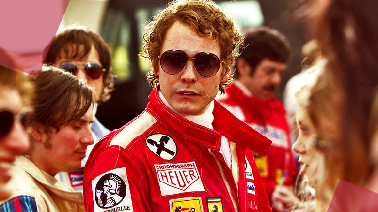 Niki Lauda stares behind sunglasses in "Rush" (2013)