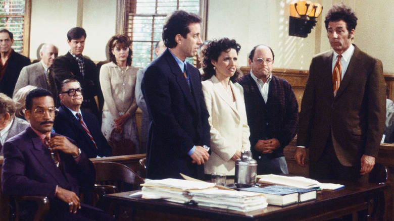 The gang on trial in "Seinfeld"