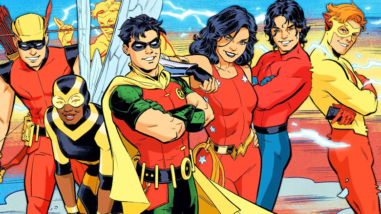 Teen Titans pose in "Teen Titans #1"