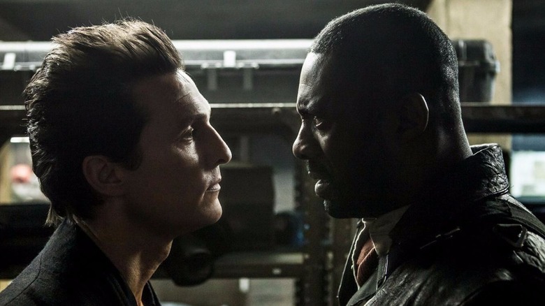 Walter and Roland confront each other in "The Dark Tower" (2017)