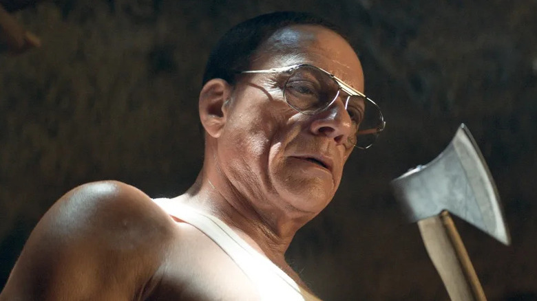 Leo holds an axe in "The Gardener" (2025)
