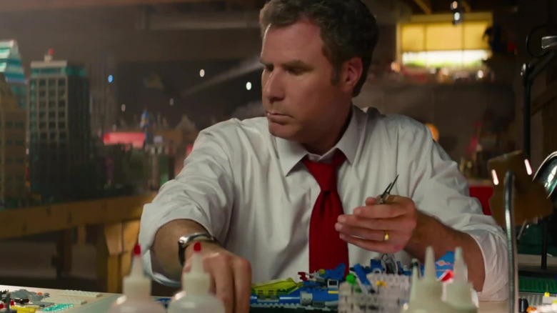 Finn's father playing with Lego pieces in The Lego Movie (2014)