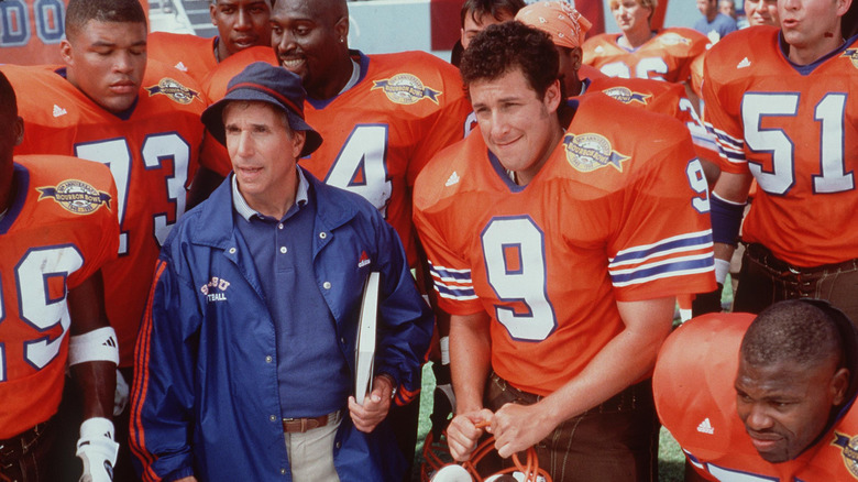 Coach Klein talks to Bobby and the rest of the team in "The Waterboy" (1998)