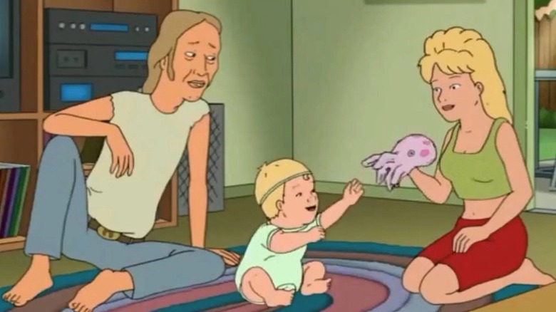 Luanne and Lucky playing with Gracie in "King of the Hill"