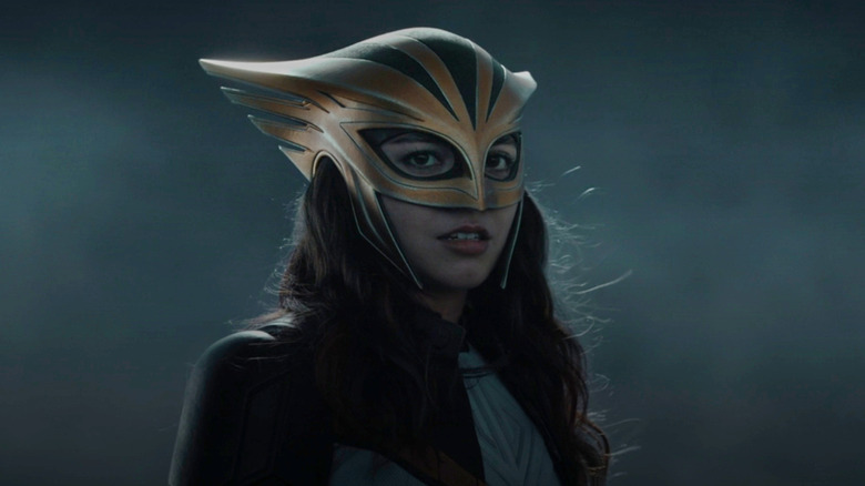 Hawkgirl surveys the wreckage of Coverdale Ranch in "Peacemaker" (2022-present)