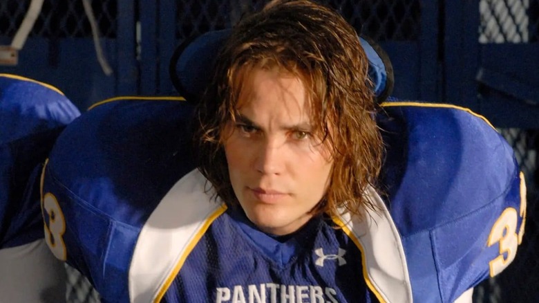 Tim Riggins wearing his panthers kit in "Friday Night Lights."