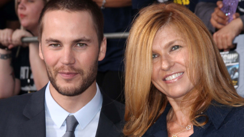 Taylor Kitsch and Connie Britton at the "Battleship" Los Angeles Premiere