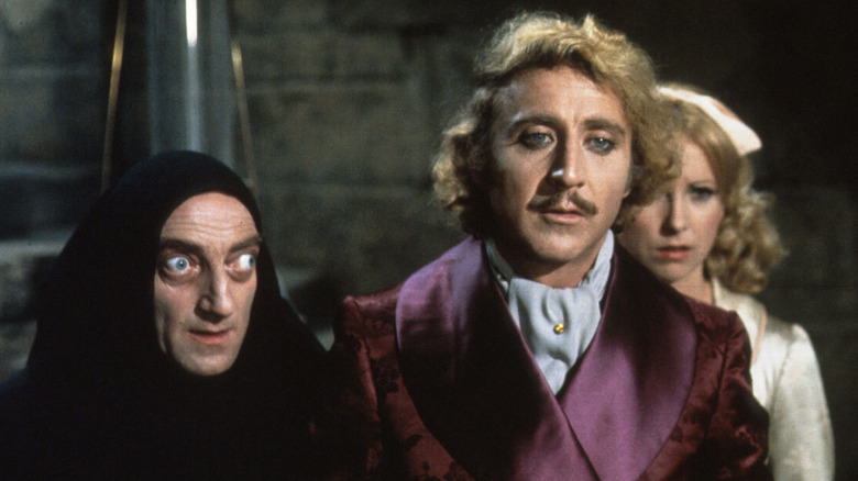 Dr. Frankenstein and his friends are worried in "Young Frankenstein"