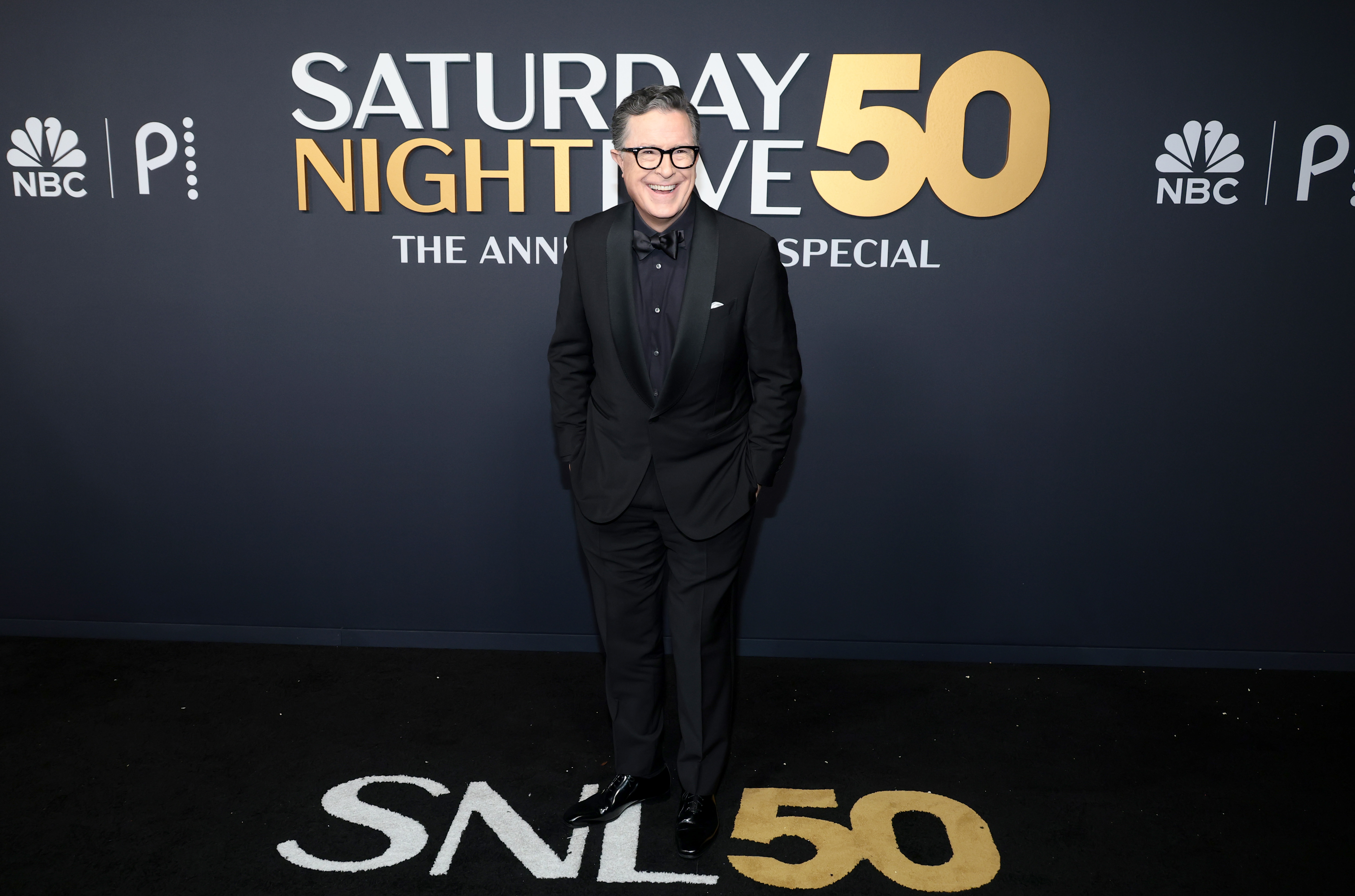 Stephen Colbert attends 'SNL50: The Anniversary Special' on February 16, 2025 in New York City.