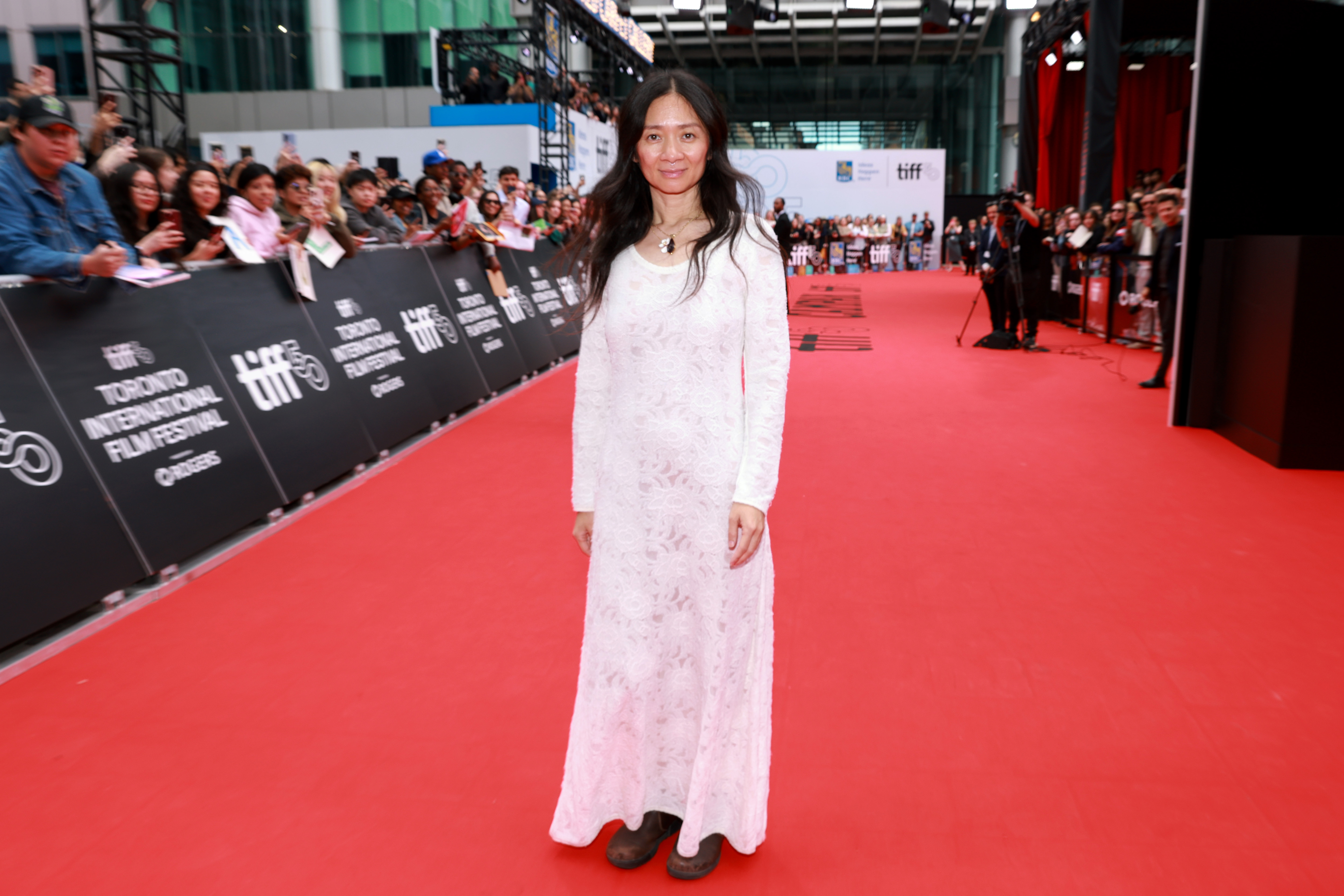 Chloé Zhao attends the premiere of 'Hamnet' during the 2025 Toronto International Film Festival