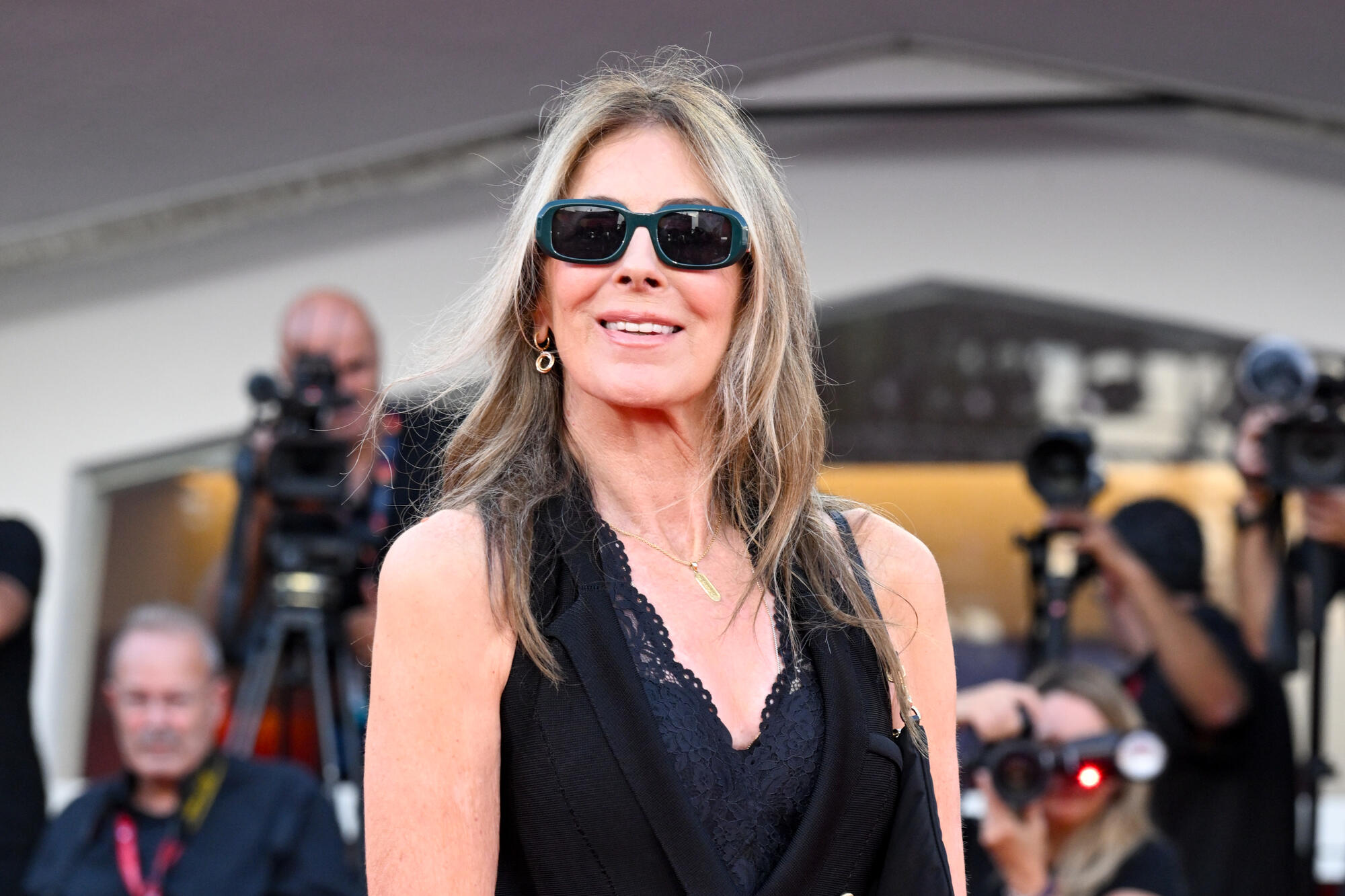 Kathryn Bigelow at the 'A House Of Dynamite' red carpet at The 82nd Venice International Film Festival on September 02, 2025 in Venice, Italy.