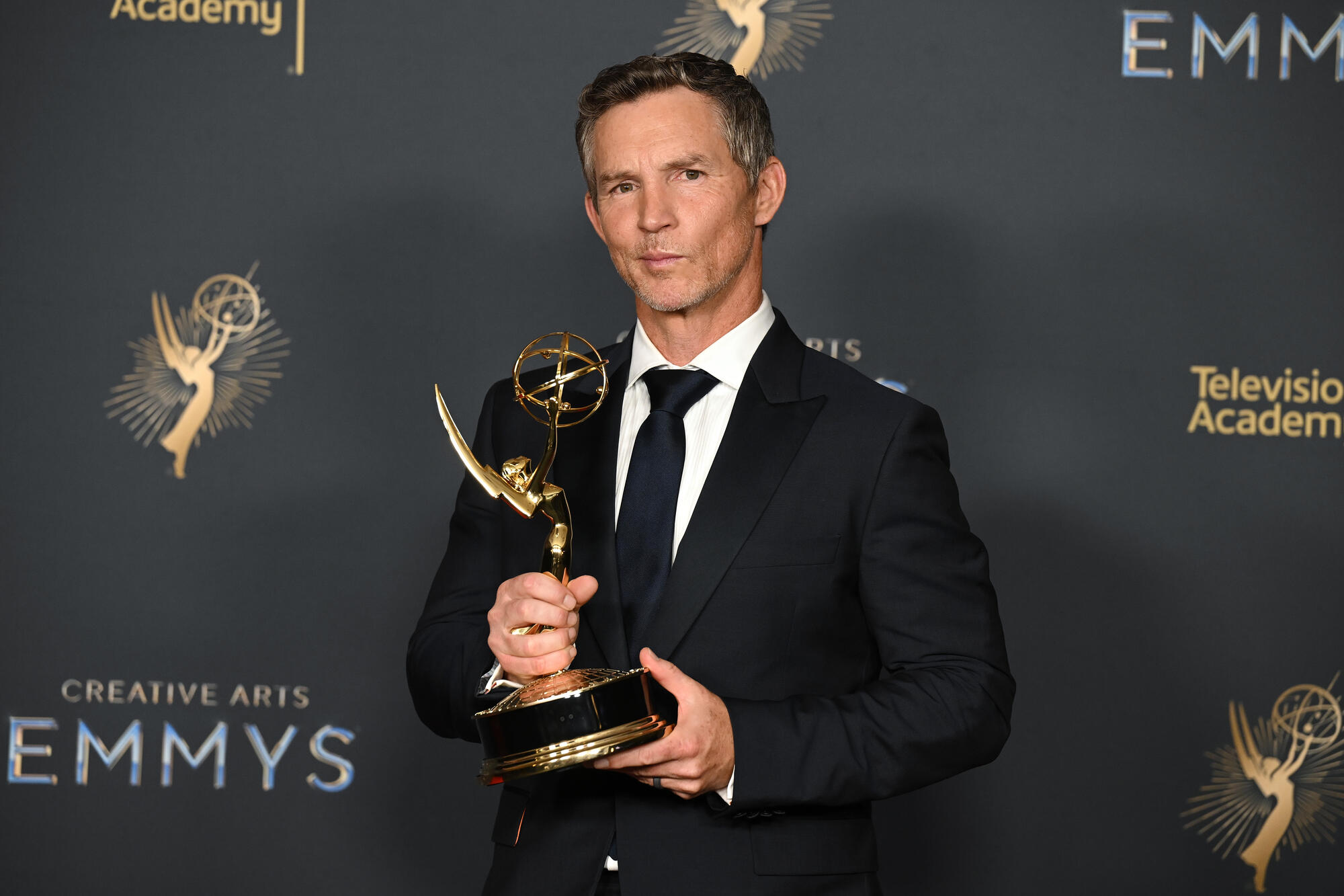 Shawn Hatosy winner of the Outstanding Guest Actor in a Drama Series for 'The Pitt' at the 2025 Creative Arts Emmy Awards held at the Peacock Theater on September 06, 2025 in Los Angeles, California.
