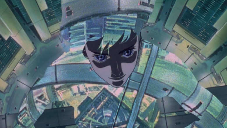 The Major turning invisible in Ghost in the Shell (1995)