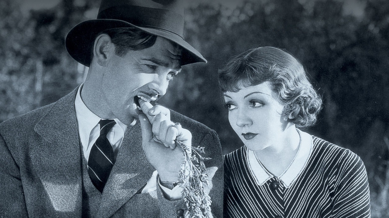 Peter eating a carrot in It Happened One Night (1934)