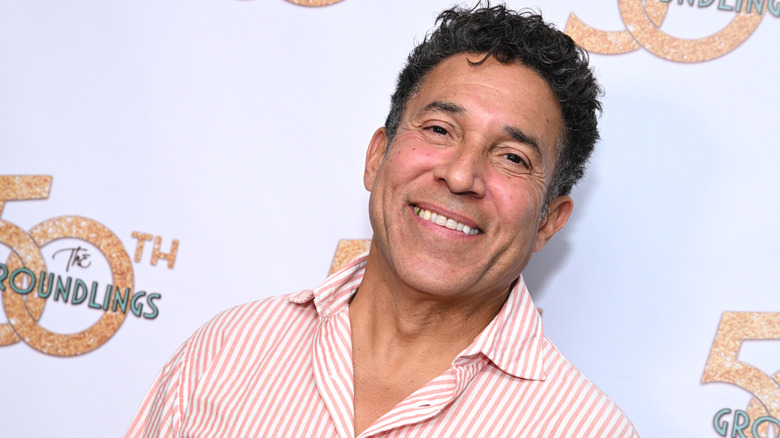 Actor Oscar Nuñez posing at the 50th Groundlings anniversary event