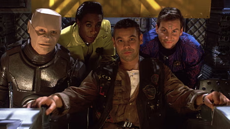 The Red Dwarf crew prepares for action