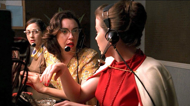 Marge and the other secretaries gossip in "Mad Men"
