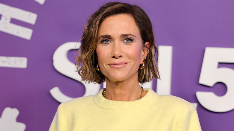 Kristin Wiig on the SNL 50 red carpet in 2024