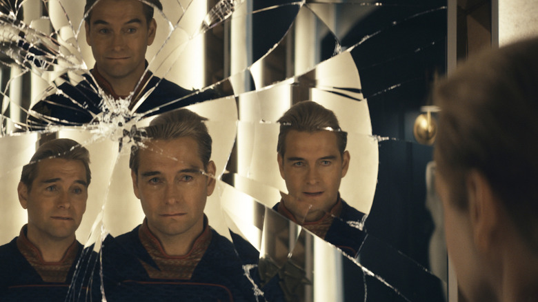 Homelander looking at a shattered mirror on "The Boys" (2019-present)